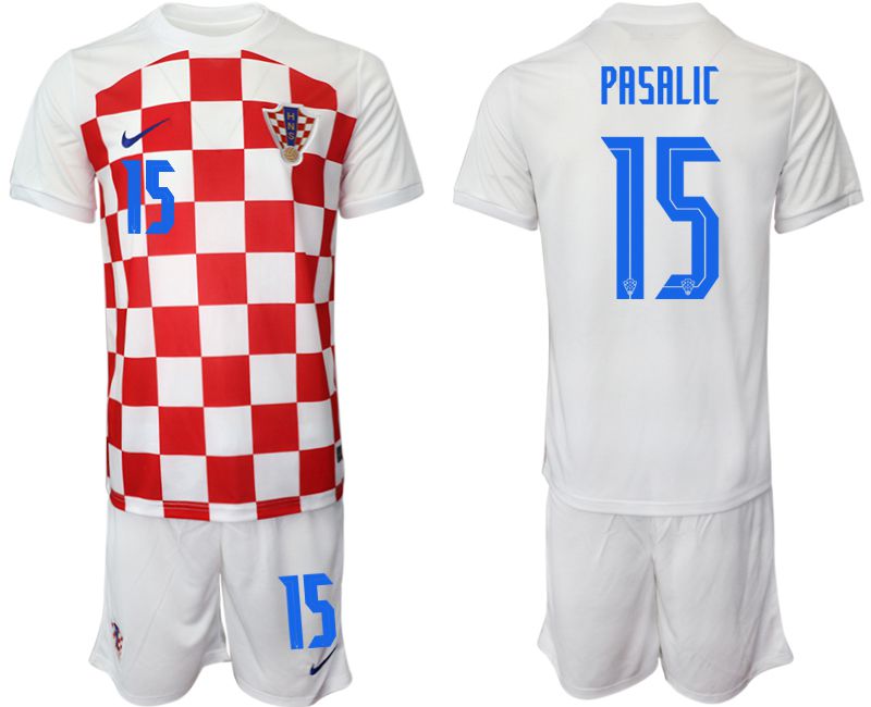 Men 2022 World Cup National Team Croatia home white 15 Soccer Jersey